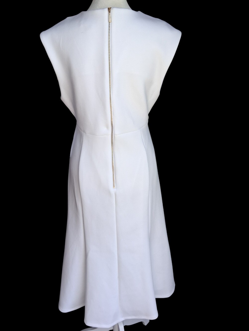 Calvin Klein White Midi Dress 10 - Picture 3 of 9